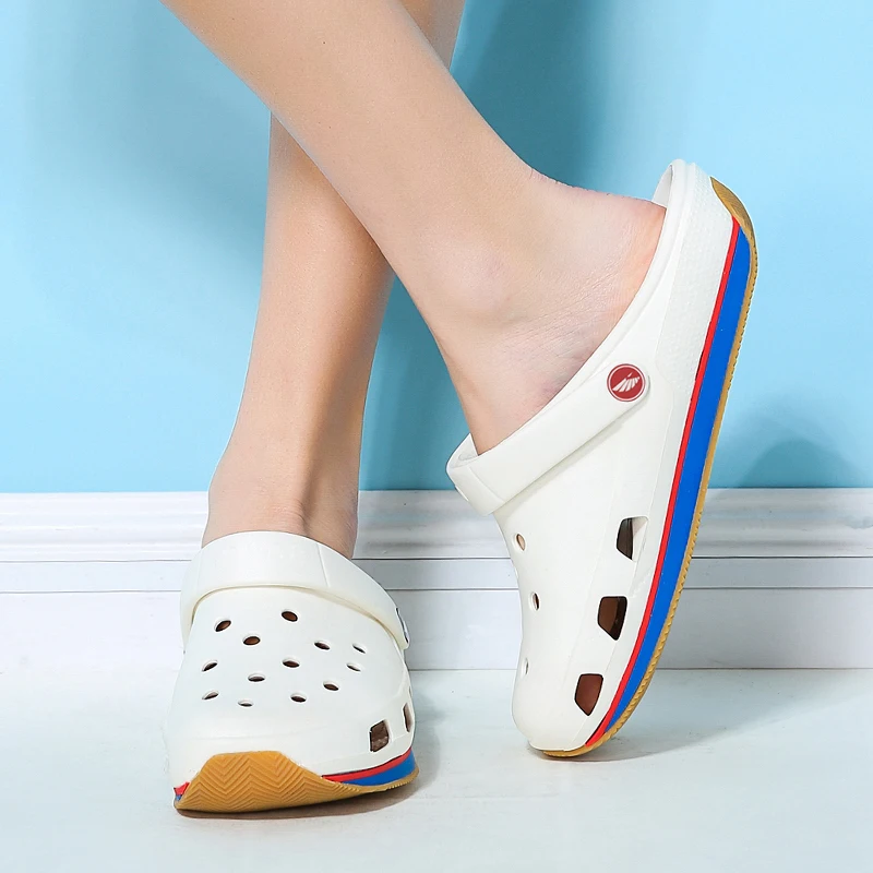 Уличная обувь с отверстиями для побережья Женские летние Нескользящие сандалии