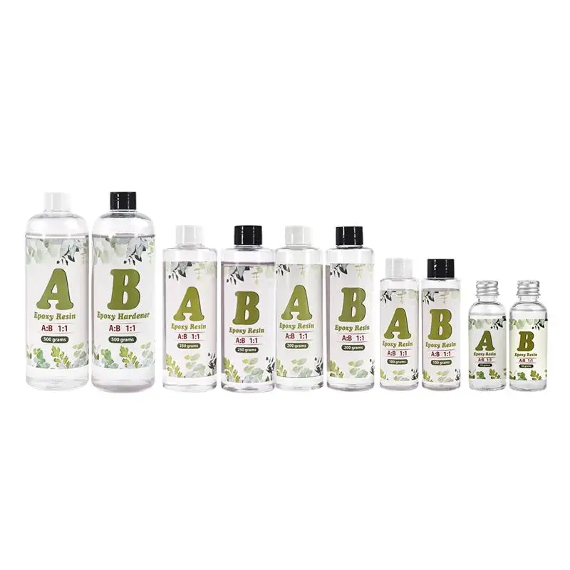 Прозрачный кристаллический клей AB эпоксидная смола высокая клейкость 1:1