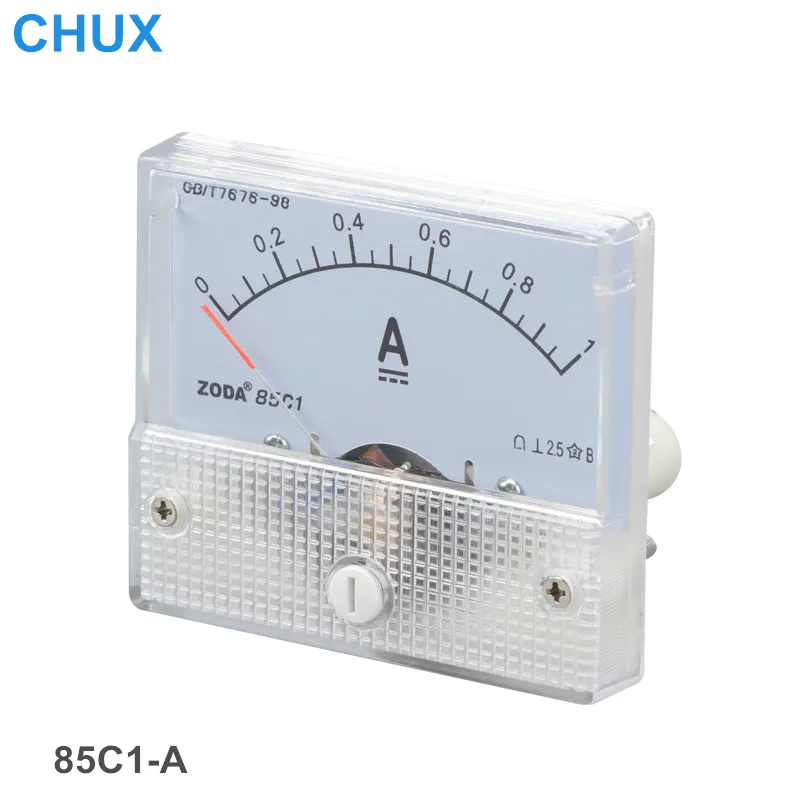 

1PC 85C1-A Ammeter Current Panel Meter AMP DC Direct Analog Gauge Pointer Ammeter 1A 2A 3A 5A 10A 64*56MM