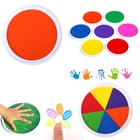 Чернильная подушка для рисования, 6 цветов, картина на палец, сделай сам, изготовление открыток, Монтессори, обучающие игрушки для детей, детские игрушки 13-24 месяцев