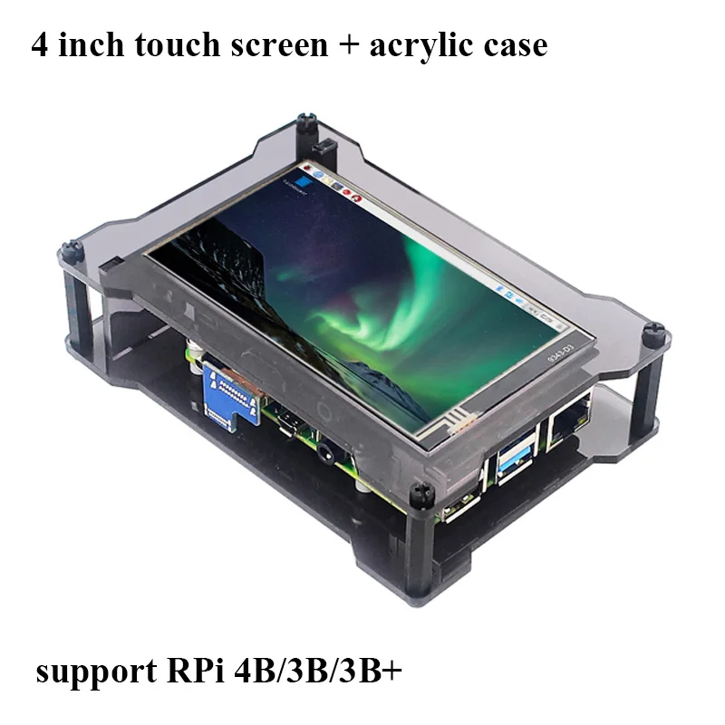 4 дюйма Raspberry Pi сенсорный Экран 800*480 HDMI Дисплей на тонкопленочных транзисторах