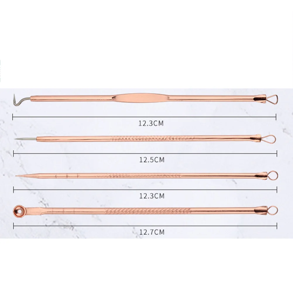 

4pcs Acne Needle Kit Stainless Steel Blackhead Pimple Remover Pore Cleaning Needle Face Care Beauty Tools
