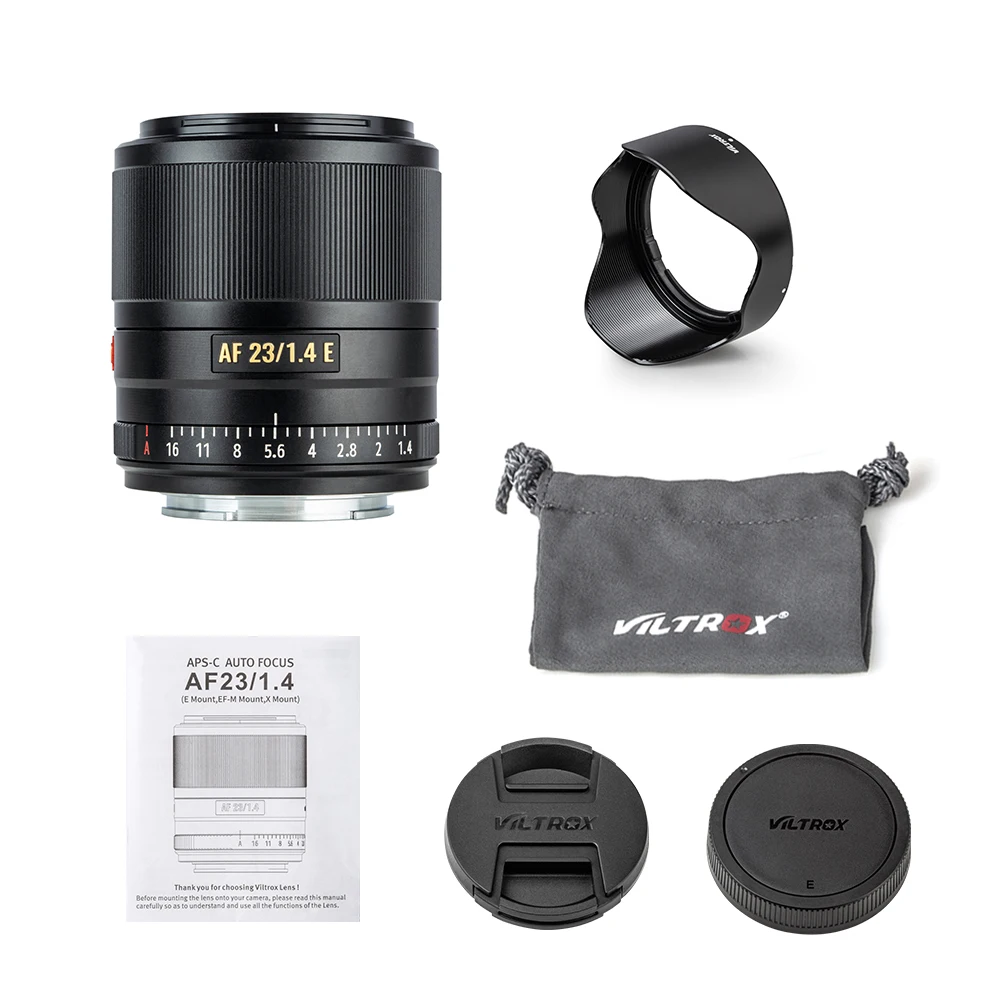

VILTROX AF23/1.4E 23mm F1.4 Large Aperture Humanistic Prime Lens APS-C for Sony E-mount Camera A6000 A6300 A6600