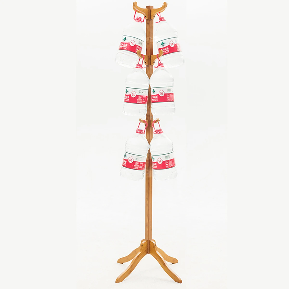 

Hanger Floor Standing Coat Racks 12 Hooks Home Furniture Storage Clothes Hanging Bamboo Hanger Bedroom Drying Rack