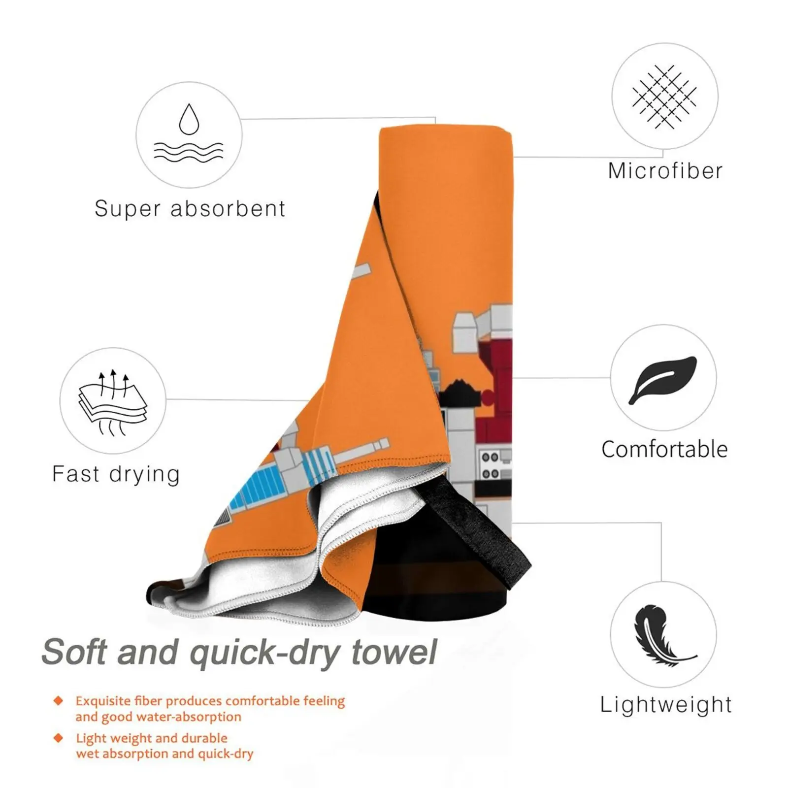 Быстросохнущее полотенце Metroplex для спортзала Спортивная ванночка портативный