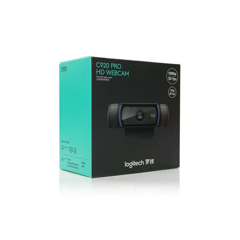 Новая Оригинальная веб камера Logitech HD C920 Pro Широкоформатная для видеозвонков и