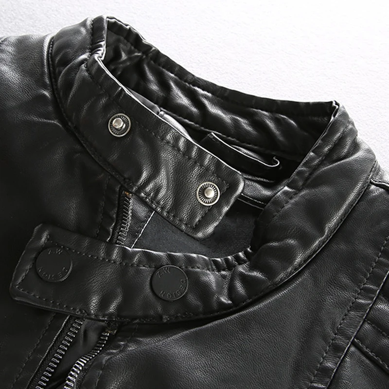 

Vintage Style Mens Faux Leather Jackets European and American Style Autumn Winter Biker Leather Coats for Men Overcoats A257