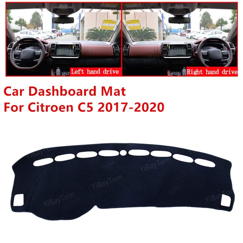 

For Citroen C5 Aircross 2017-2020 Anti-slip Car Dashboard Cover Mat Sun Shade Pad Instrument Panel Carpets Accessories