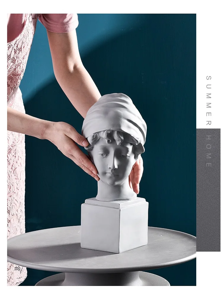 Миниатюрные фигурки голова Давида из смолы INS гипсовая Статуя Греческой