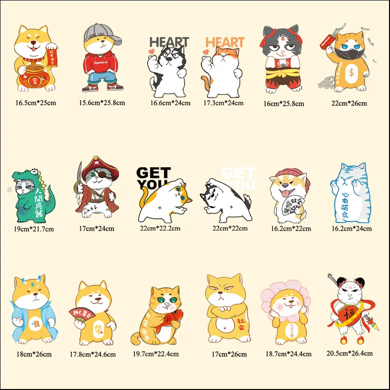 

Heat Transfer Children's Cute Animal Diy Hot Stamping Pattern Decals Printing Clothes Stickers Hot Stickers Stickers