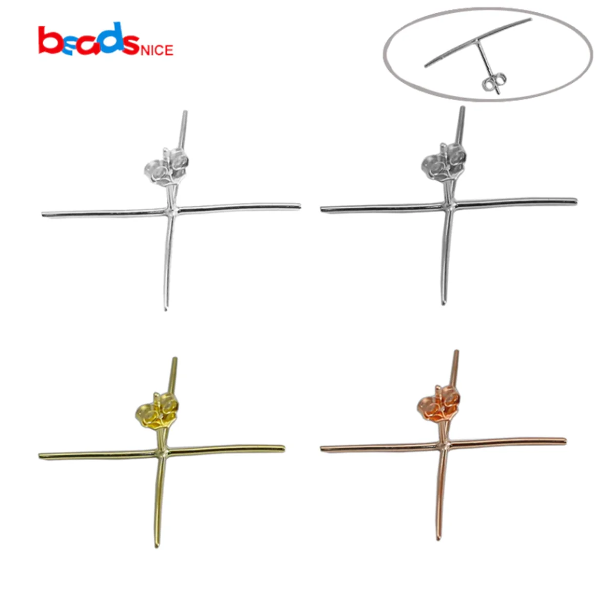 Коготь Пуссеты Blanks футболки для девочек 925 пробы серебро золото 14 карат цвета: