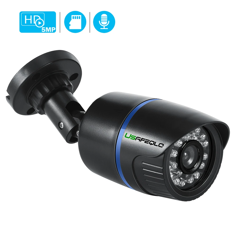 USAFEQLO H.265 IP камера 5MP/3MP ABS чехол IP67 водонепроницаемая наружная камера видеонаблюдения Ночное Видение безопасности видеонаблюдения ONVIF P2P