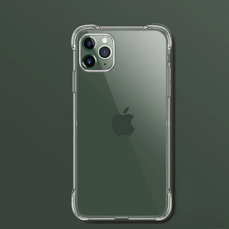 Мягкая задняя крышка для iPhone 11 Pro Max прозрачный ТПУ защитный противоударный чехол