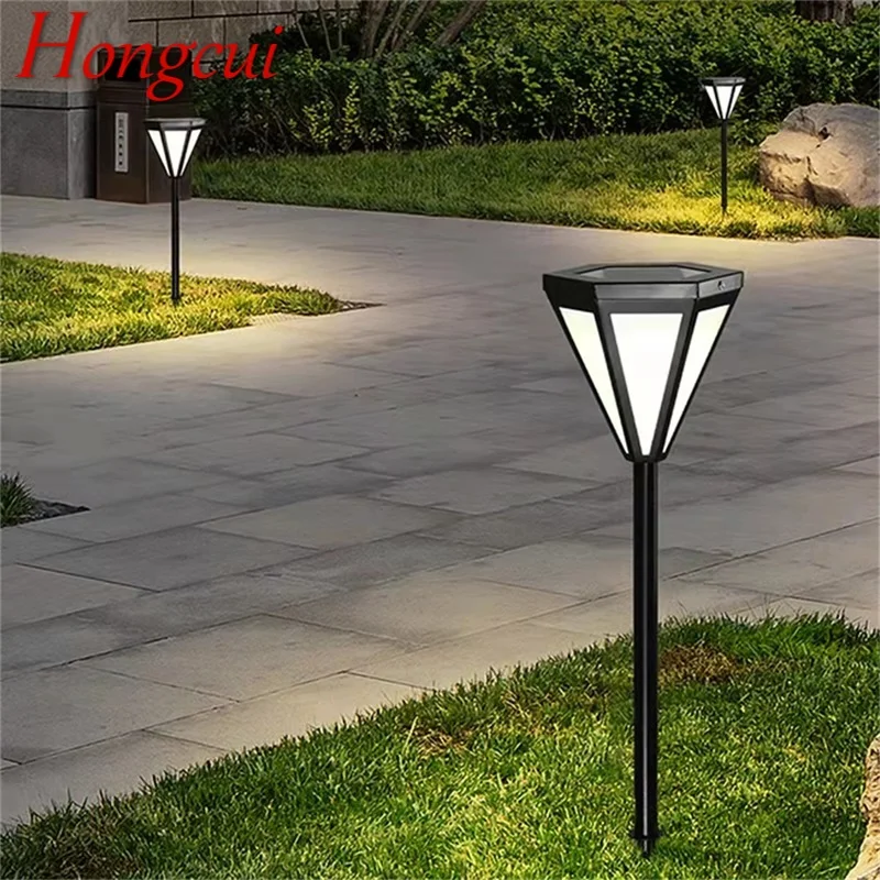Hongcui уличная современная простая газонная лампа черное светодиодный ное