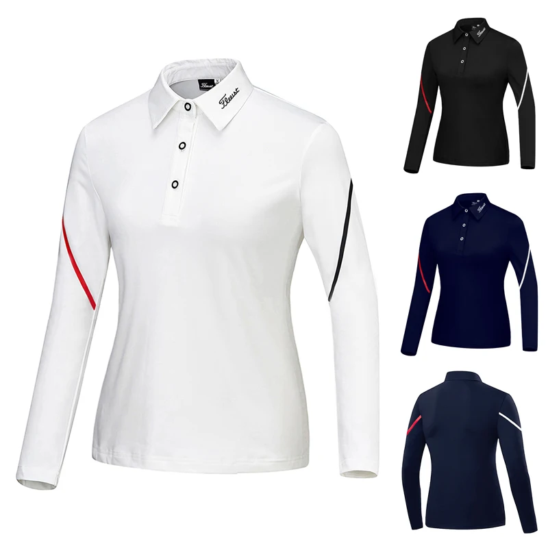 

Breathable Women's Golf T-shirt Long Sleeve Sweat Wicking Moisture Absorption Quick Drying Golf Wear Ladies Clothing Clothes