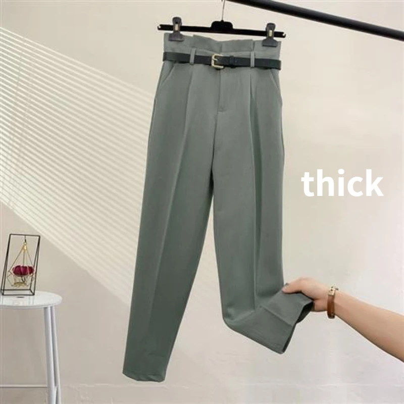 Брюки-султанки Женские повседневные с завышенной талией однотонные простые