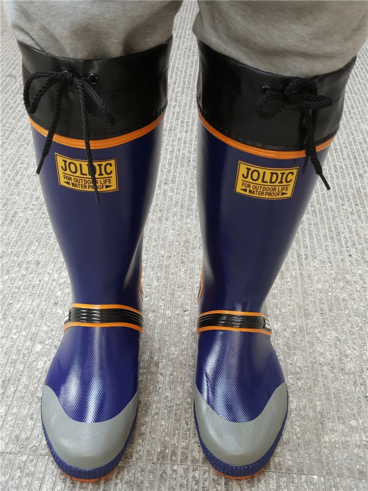 Качественные резиновые сапоги белые большой размер водонепроницаемые длинные