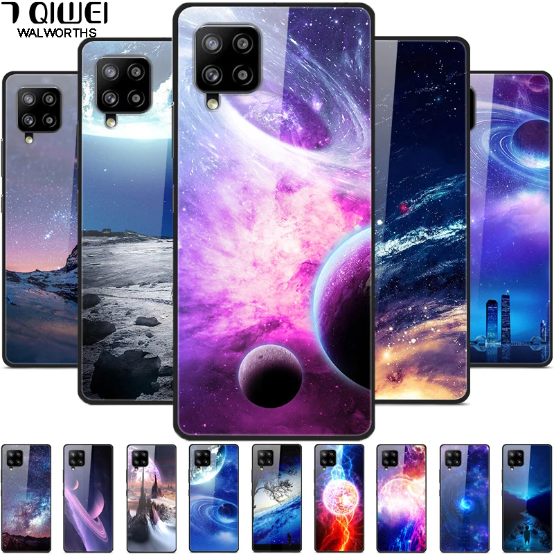 

Tempered Glass Case for Samsung Galaxy A12 Cover Shockproof Hard Cases for Samsung M12 M32 A22 5G Case Funda Luxury M 32 Coque