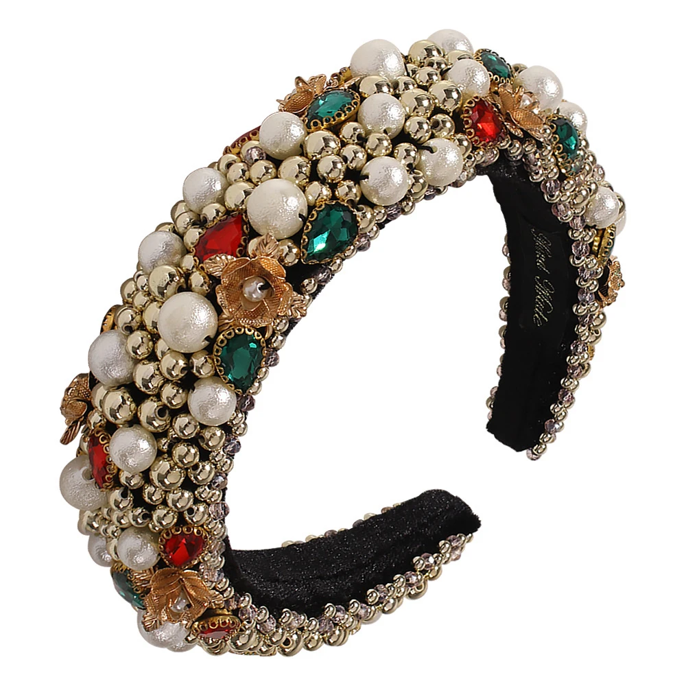 Повязка на голову женская в стиле барокко со стразами стразы| |