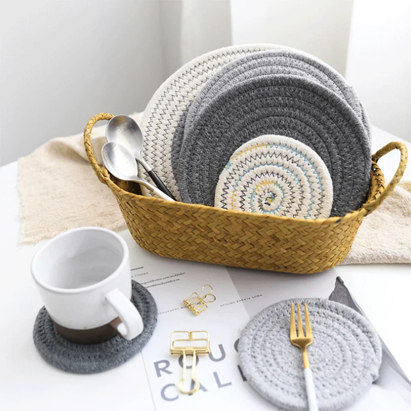 1 шт. тканые коврики из японского хлопка подстаканники утолщенные Изоляционные