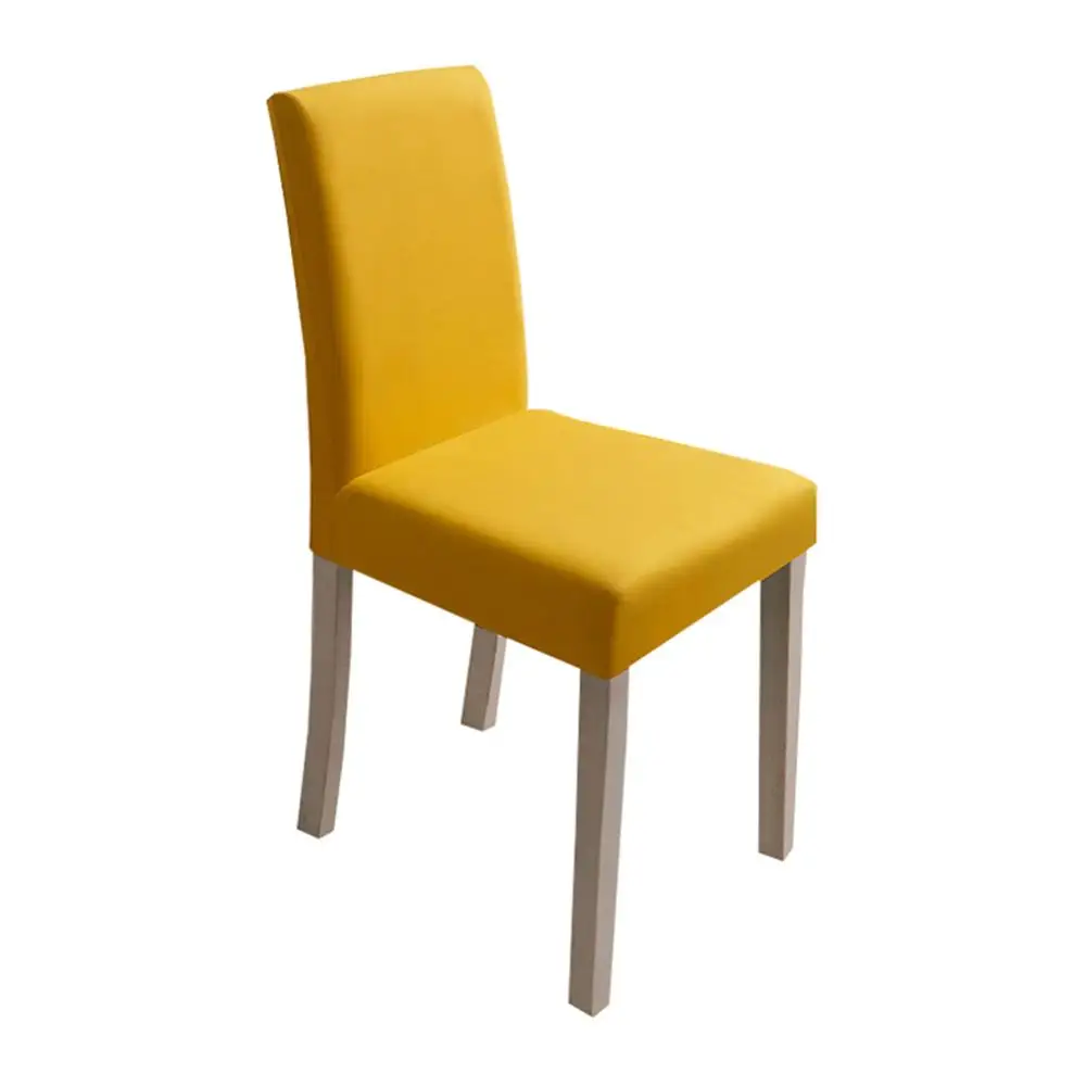 Light Yellow Чехлы для стульев Meijuner, однотонные чехлы для стульев, спандекс, эластичные Чехлы для дома, столовой - Цвет: Light Yellow