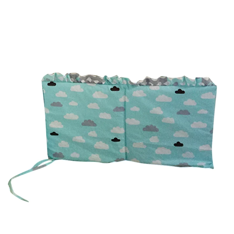 Blue Cloud 2pcs 2/3/4/6 шт. хлопок, комбинезон для новорожденного защита для кроватки подушки мультфильм детская кровать забор столкновения бампер кроватки детские кроватки бамперы для Постельное белье - Цвет: Blue Cloud 2pcs