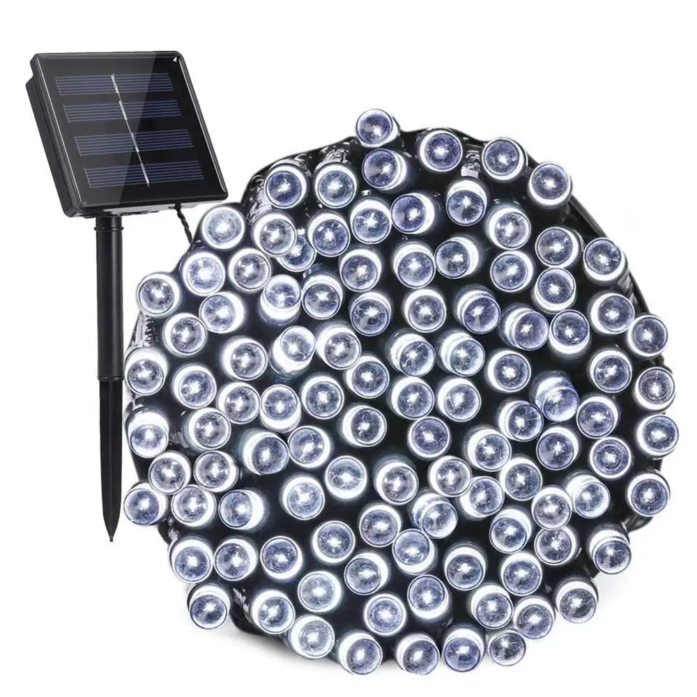 White B 200LED 22 м Солнечная энергия красочный Сказочный светильник гирлянда узор 8 Личность Рождество Двор открытый двор декоративный светильник - Испускаемый цвет: White B