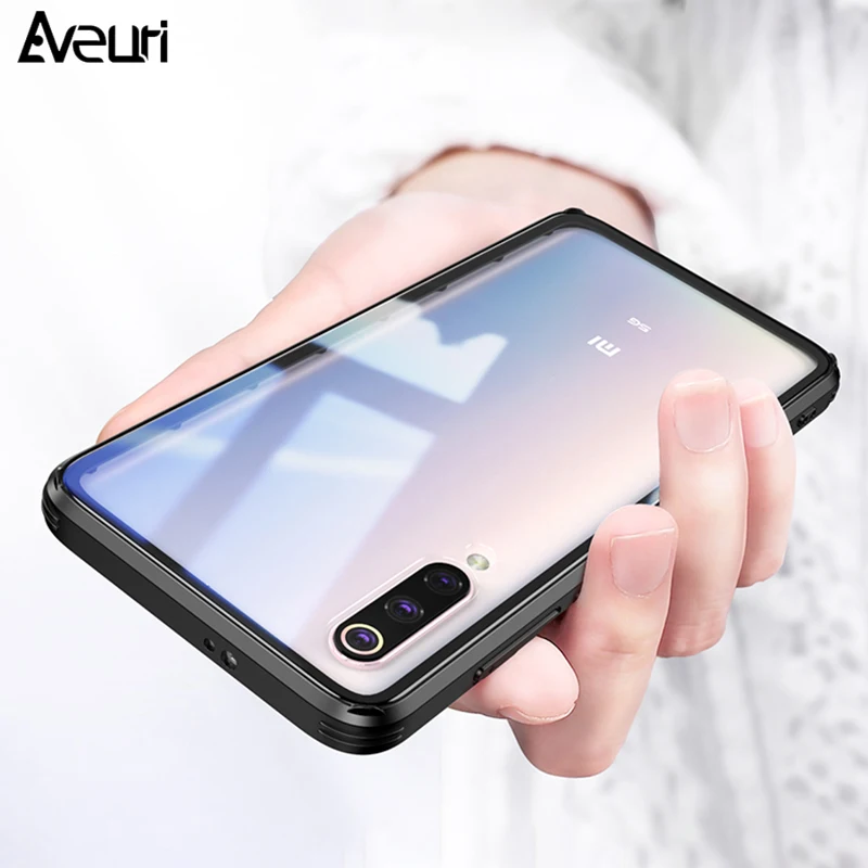 Чехол для телефона из закаленного стекла Xiaomi Mi 8 Mi8 прозрачная стеклянная задняя