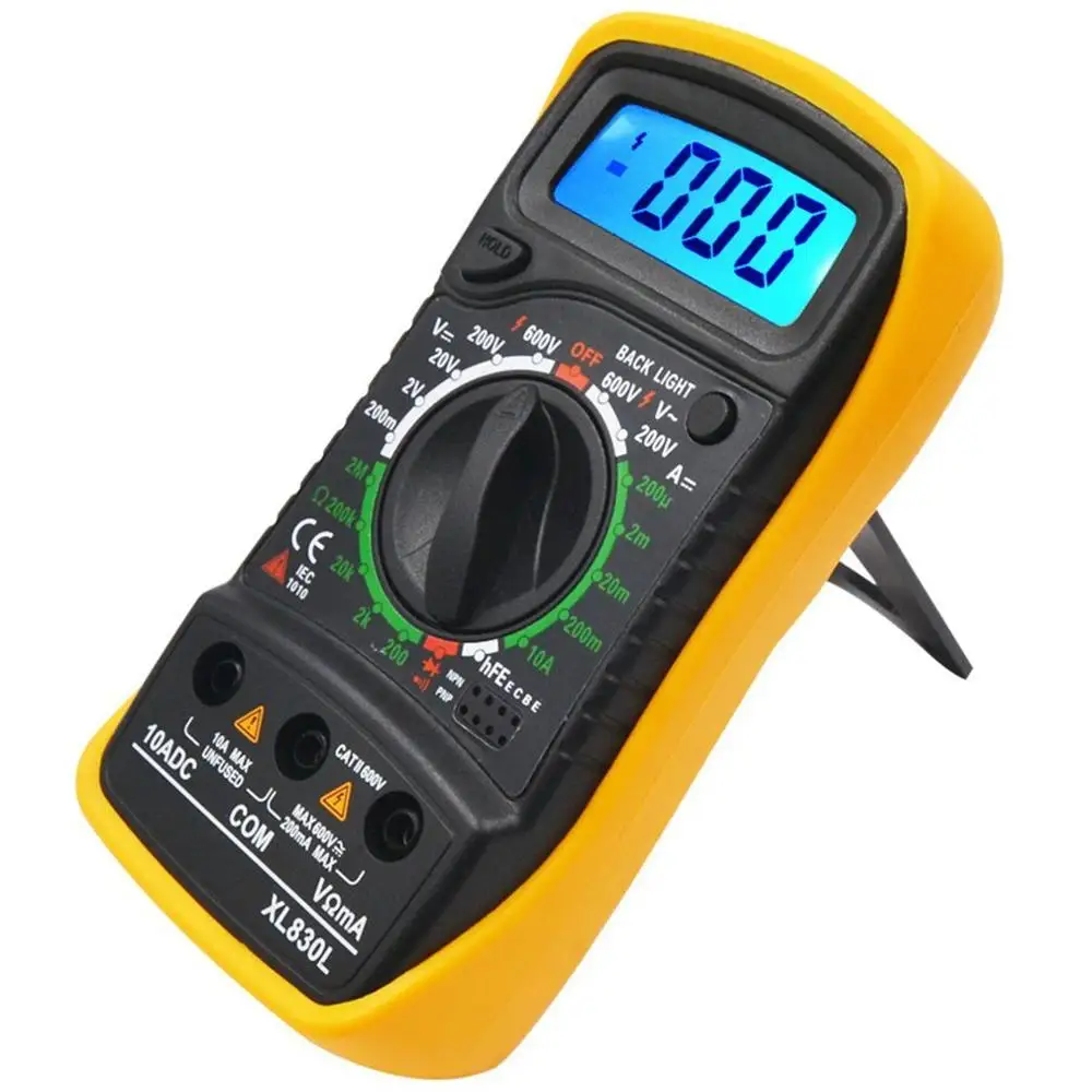 

Digital Multimeter Xl830l Portable High Precision Digital Display Universal Strap Backlight Electric Multifunction Meter