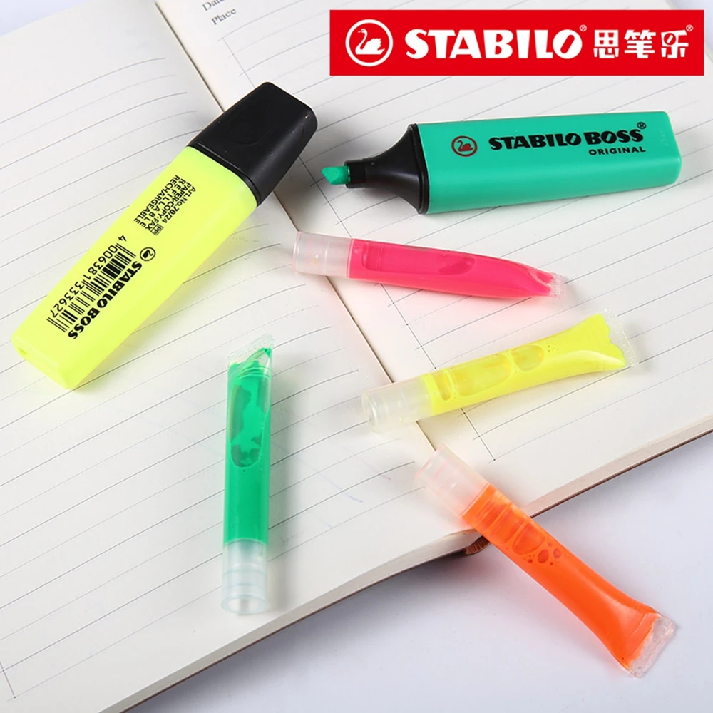 6 шт./лот Stabilo 070 заправка хайлайтера Для Boss 70 яркий цветной экологичный цвет 2 3