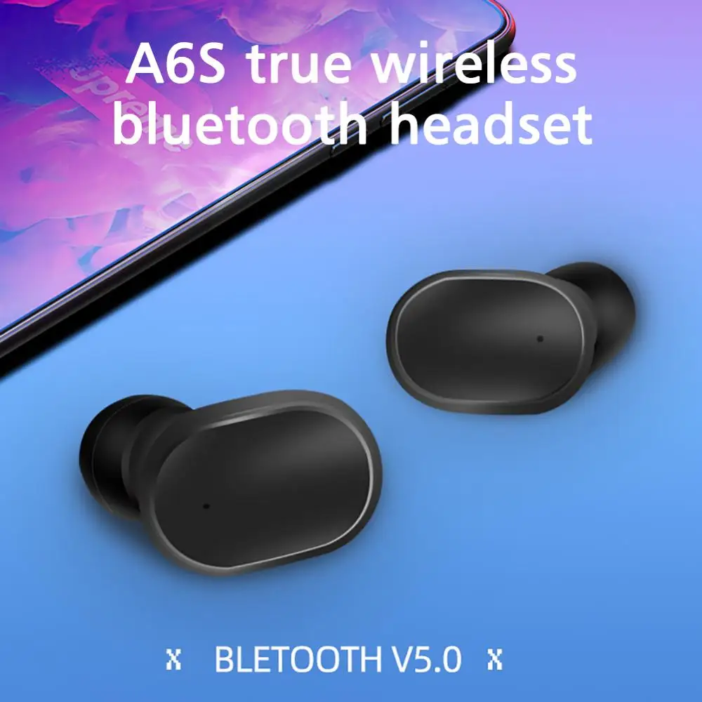 A6S TWS Bluetooth 5 0 наушники с шумоподавлением fone гарнитура микрофоном свободные для