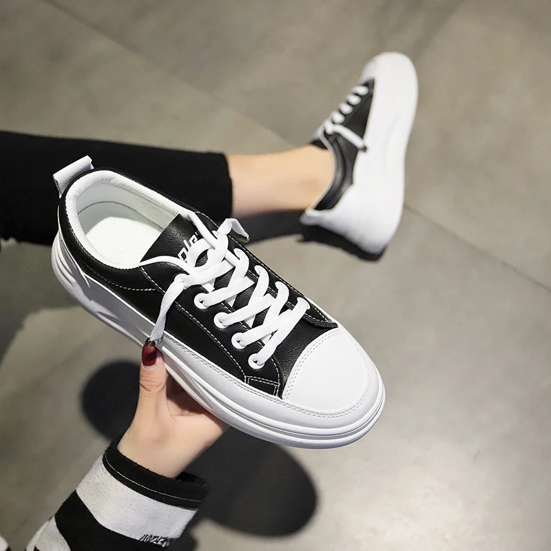 

Woman White Casual Shoes Fashion Platform Vulcanized Shoes Light Sneakers Women Shoes Spring All-match Women Casual Shoes