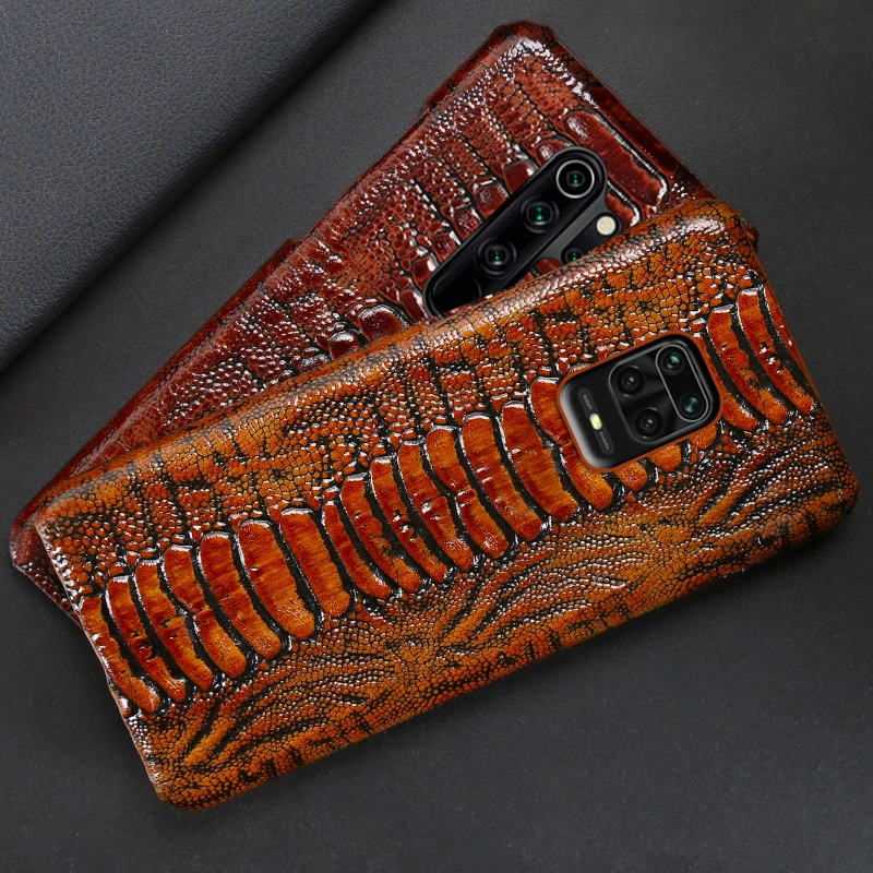 Кожаный чехол для телефона Xiaomi Redmi Note 9S 8 7 6 5 K30 10X Mi 9 se 9T 10 Lite A3 Mix 2s Max 3 Poco F1 X2 F2 Pro Ostrich