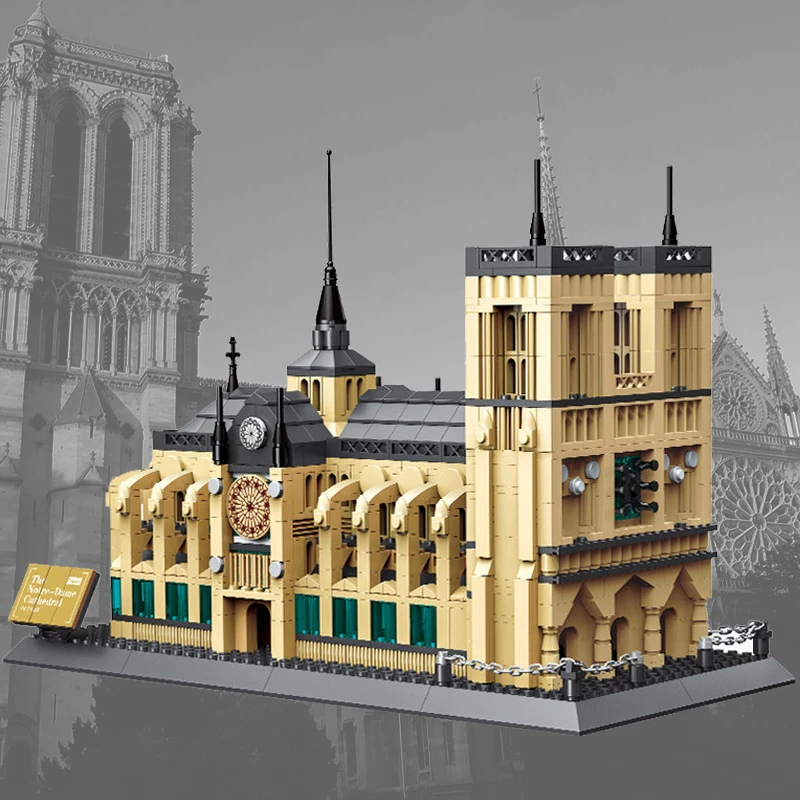 Notre Dame de Paris кирпичи большое здание Serise строительные блоки игрушки для детей