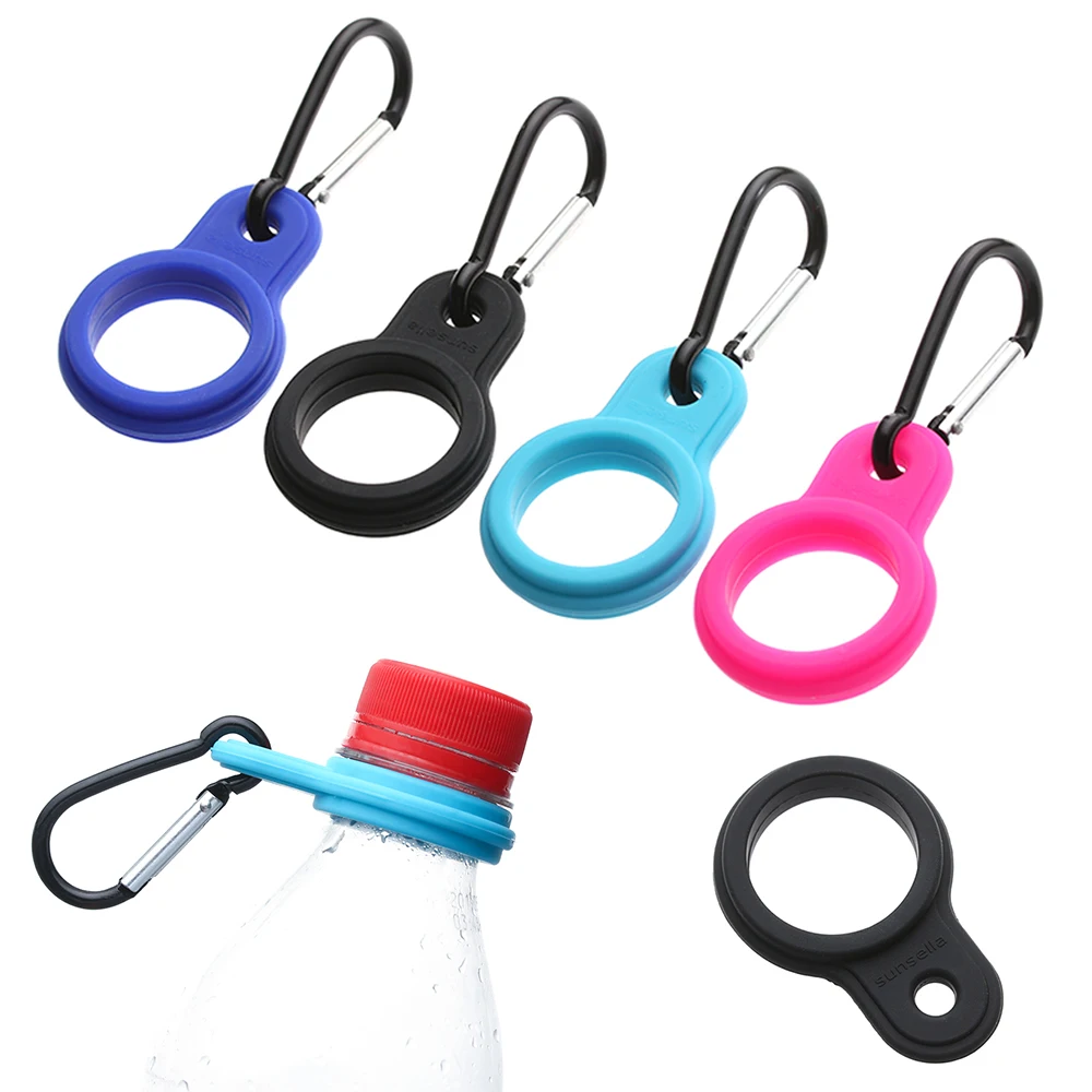 

High Quality Aluminum Sports Kettle Buckle Outdoor Carabiner Water Bottle Holder Rubber Buckles Hook Camping Hiking Tool