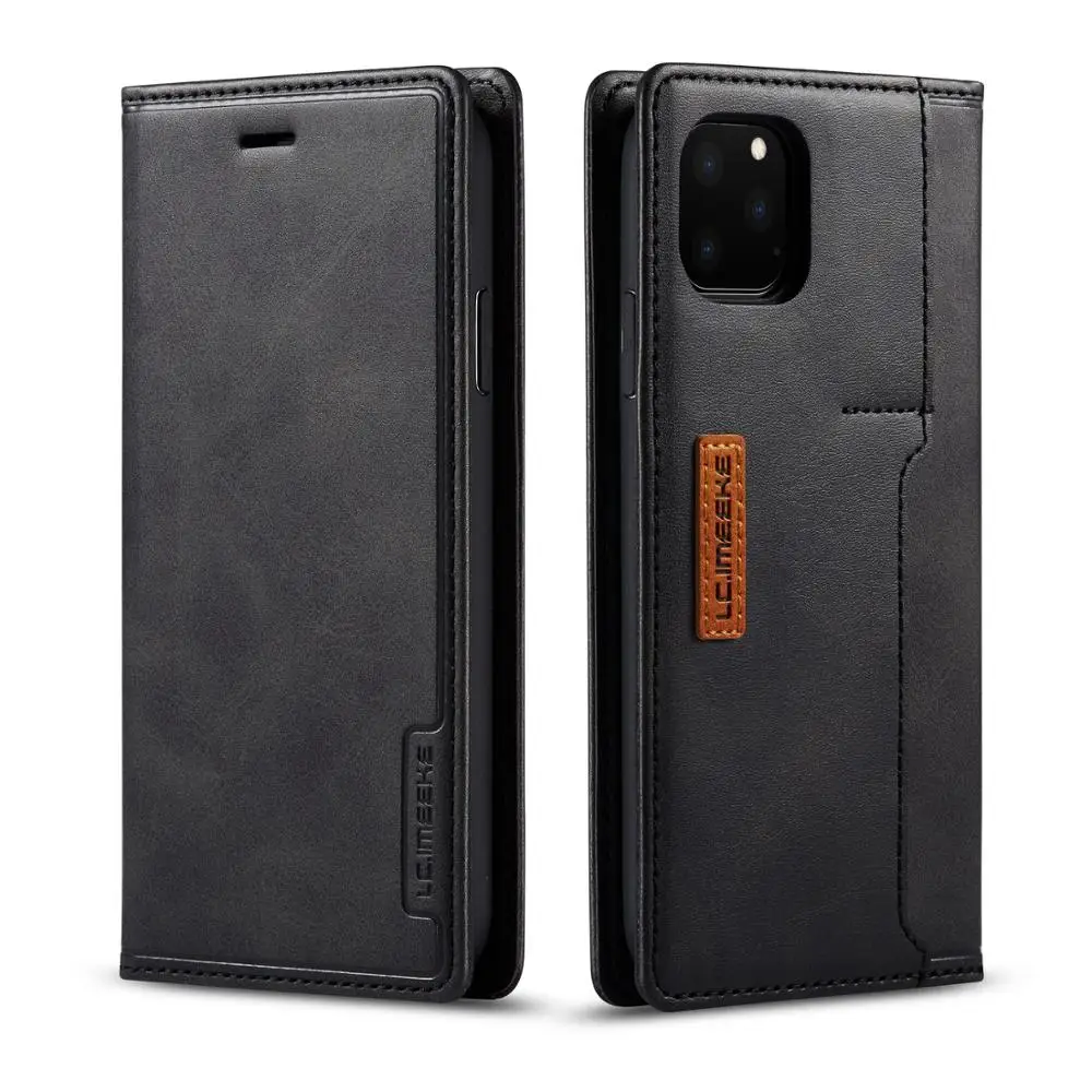 Black Магнитный флип-чехол для телефона Fundas для huawei P30 P30pro чехол из искусственной кожи держатель для карт для huawei p20 p20pro чехол TPU чехол - Цвет: Black