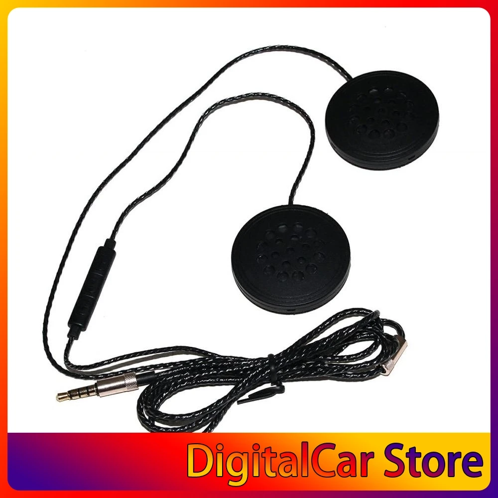 

Motorcycle Helmet Headset 3.5mm Jack Wired Earphones Music Headphones with Handsfree for Motorbike Rider