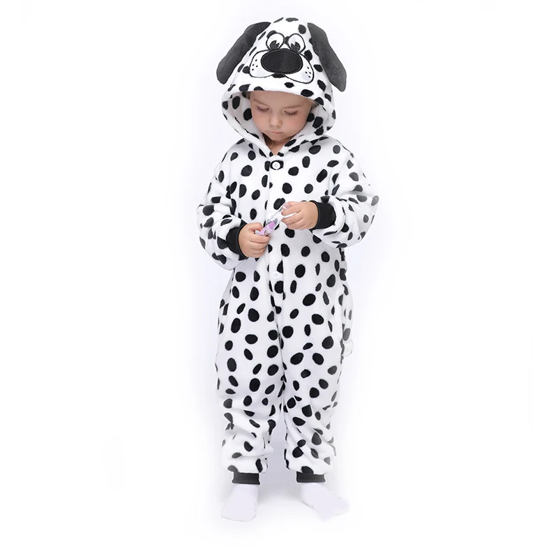 Далматинцы детская Kigurumis Onesie Пижамный костюм ночная рубашка с мультяшным принтом