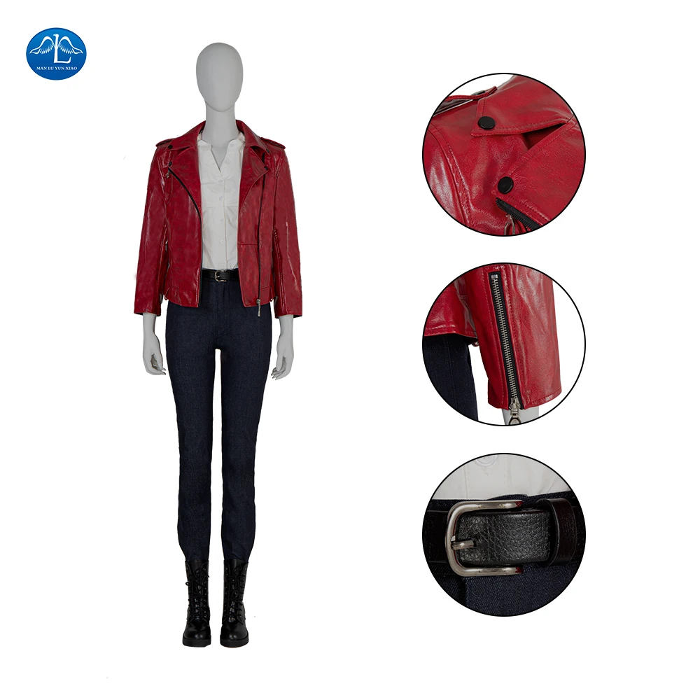 

Remake Claire Redfield Cosplay Costume Jacket Outfit Adult Women Girls Halloween Carnival Costumes Custom Made