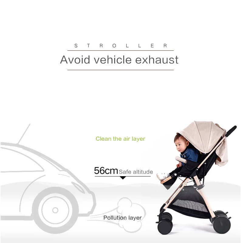 Leecus детская тележка ультра светильник портативная может лежать складывается