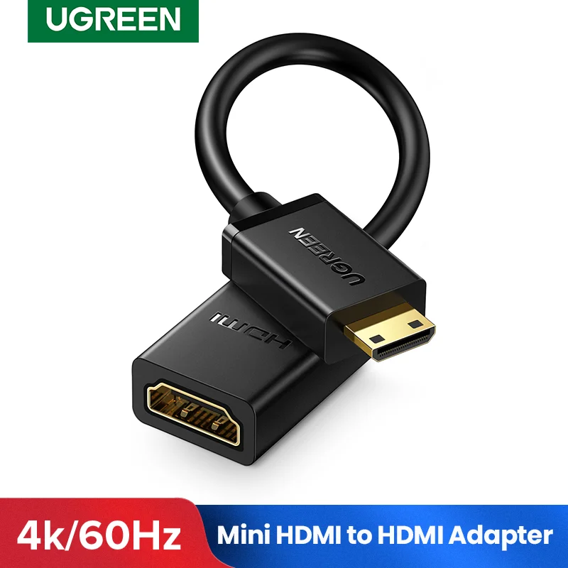 Ugreen мини HDMI адаптер мини HDMI к HDMI кабель адаптер 4K совместимый для Raspberry Pi ZeroW видеокамеры ноутбука HDMI мини адаптер