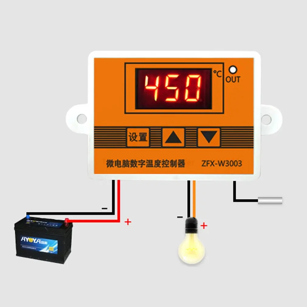 12V 24V 220VAC цифровой светодиодный контроллер температуры 3003 для инкубатора