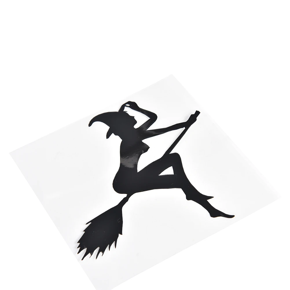 

1PCS Black White Red Color Car Sticker Decals 12*11.4CM FUNNY SEXY WITCH LADY GIR Sexy Witch Lady Car Stickers