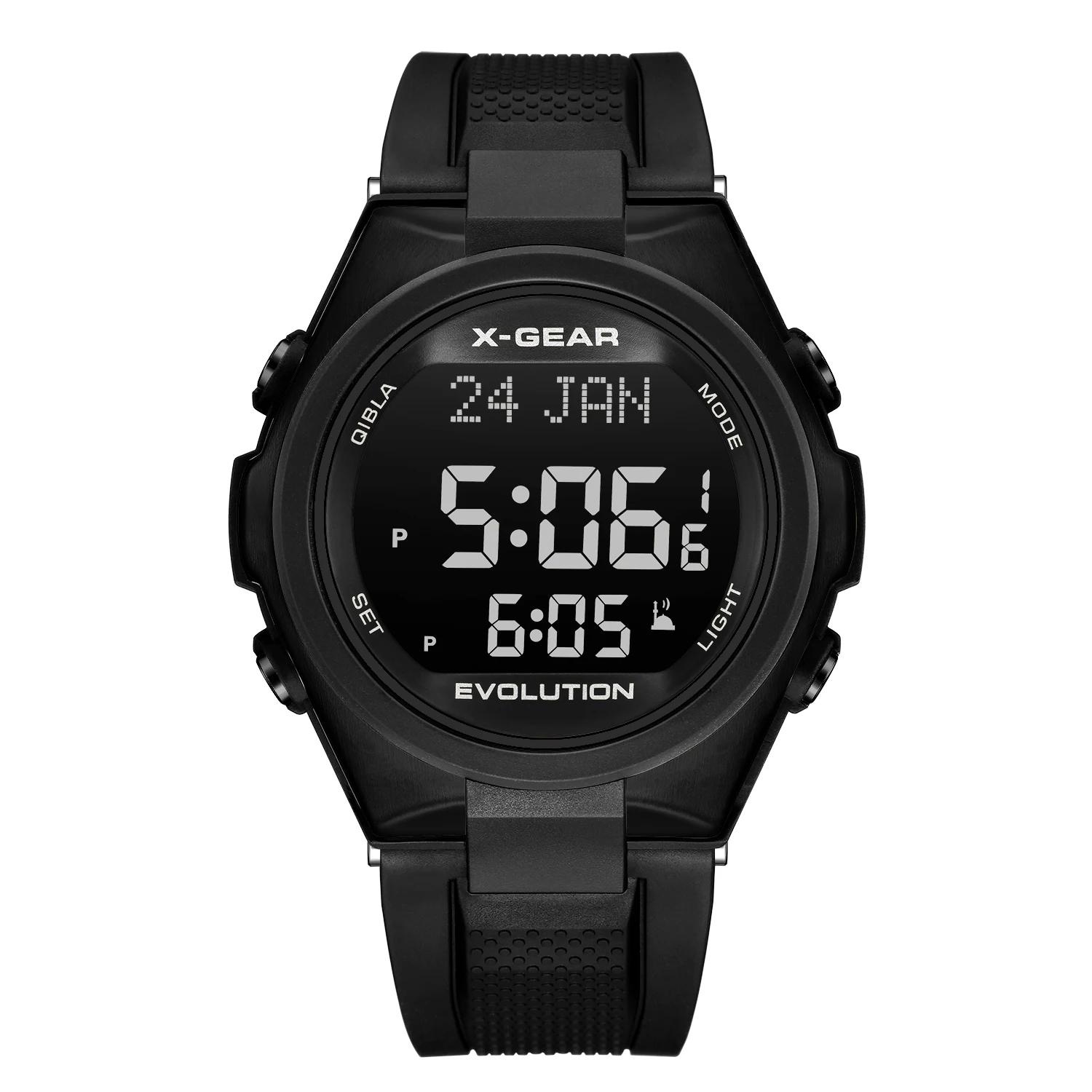 

Muslim Azan Watch for Prayer with Qibla Compass Alarm Hijri CalendarSport Watches Electronic LED Digital Rubber Wrist Watch