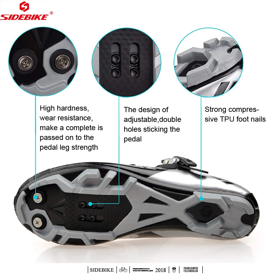 SIDEBIKE/Мужская и женская обувь для езды на велосипеде с самоблокирующимся замком