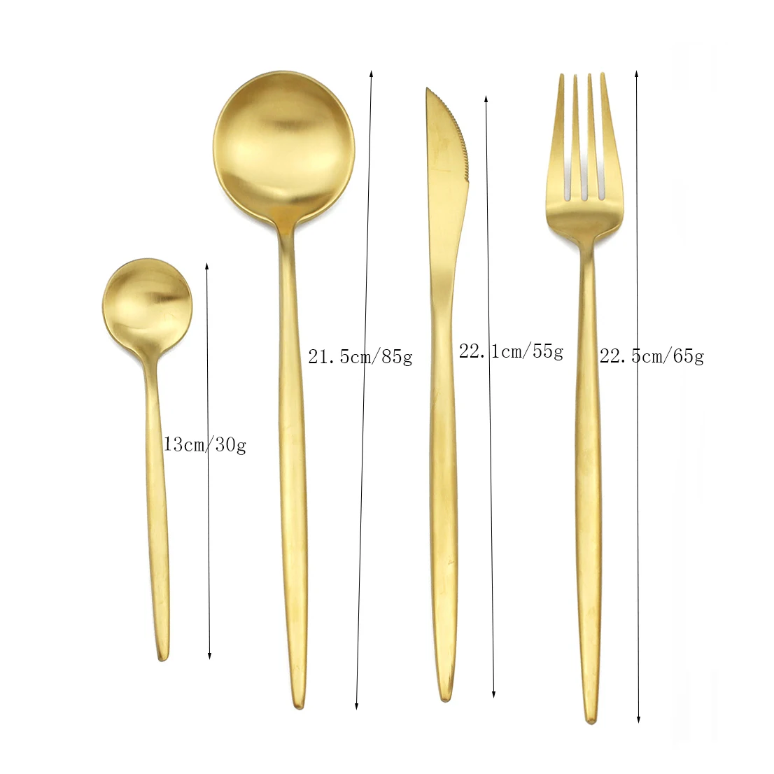 Матовое золото столовые ложки посуда набор 304 Нержавеющая сталь столовая вилка