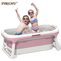 portable folding bathtub adult children swimming pool 1 21 38m folding tub massage adult bath barrel steaming dual use baby tub