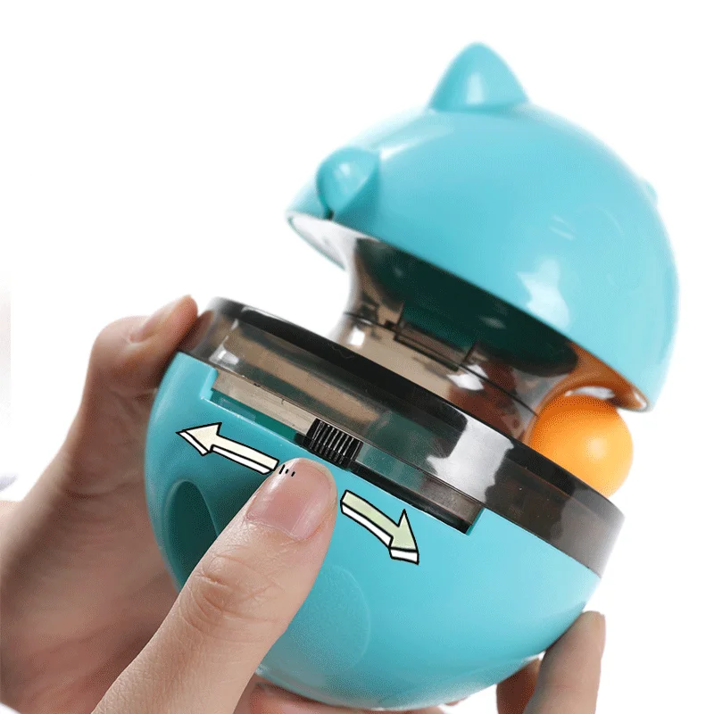 

Cat Toy Treat Dispenser Tumbler Ball Leaking Food Cat Interactive Toy IQ Treat Feeder Pet Slow Spinning Automatic Dispensing