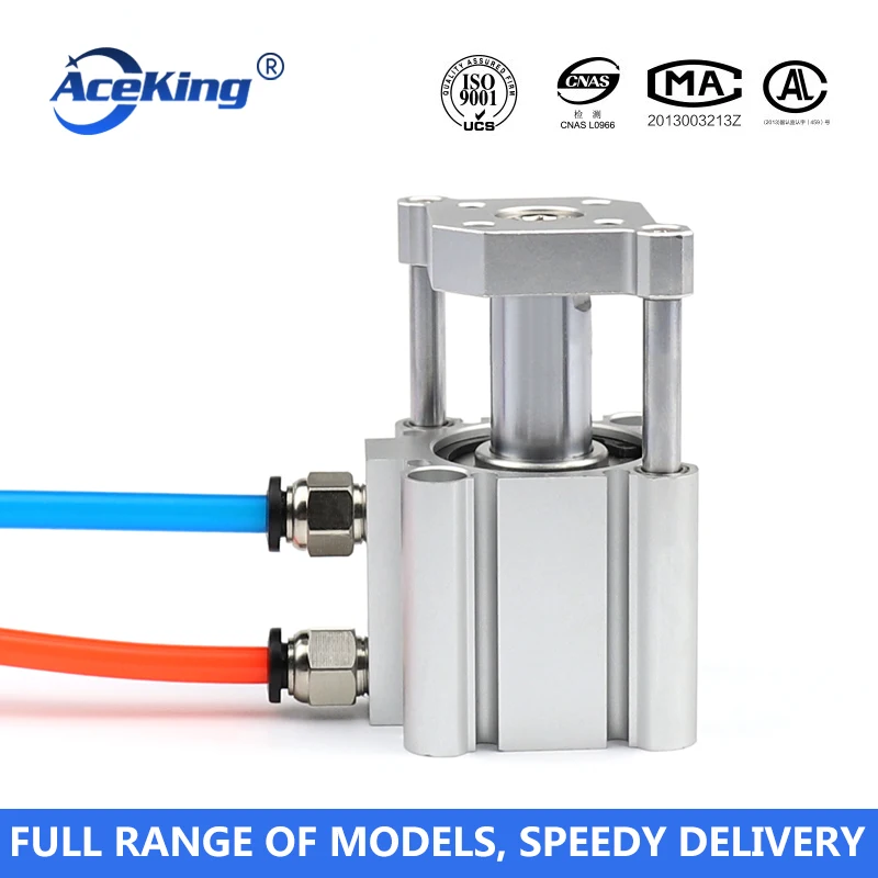 Тонкий трехполюсный цилиндр с направляющей штангой CDQMB20-5/10/15/20/25/30/40/50 магнитное крепление CDQMB20-20 CDQMB20-40 включен.