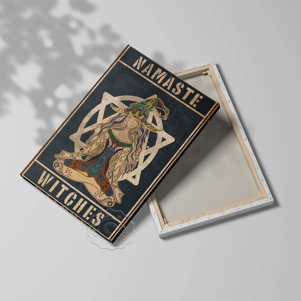 Настенная картина с изображением девушки-хиппи-йоги забавный плакат принтом